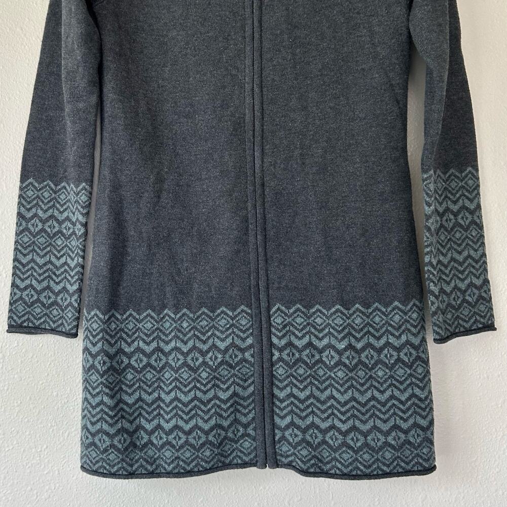 Aspen knit full zip sweater hooded long tunic ski outdoor fall winter cozy  XS - Picture 4 of 10